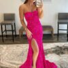 Trumpet/Mermaid Ruffles Strapless Sleeveless Sweep/Brush Train Prom Dresses