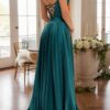 A-line/Princess Square Neckline Sleeveless Sweep Train Charmeuse Prom Dress With Split