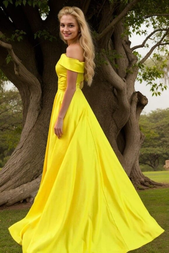 A-line/Princess Off-the-Shoulder Sleeveless Sweep Train Satin Prom Dresses With Low Back A-line/Princess Off-the-Shoulder Sleeveless Sweep Train Satin Prom Dresses With Low Back