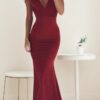 Prom Dresses Trumpet/Mermaid V-Neck Sweep Train With Pleated