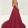 A-Line Spaghetti Straps Floor-Length Burgundy Prom Dresses with Appliques Evening Dresses Party Dresses