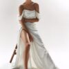 Beach Wedding Mermaid Evening Gown Sequin Dress Wedding Guest Prom Sweep / Brush Train Short Sleeve Off Shoulder Fall Wedding Reception Satin with Slit Masquerade Dress 2025