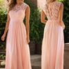 Lace Long/Floor-Length A-Line/Princess Sleeveless Bateau Zipper Prom Dresses With Appliqued