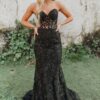 Sheath/Column Tulle Applique Sweetheart Sleeveless Sweep/Brush Train Prom Dresses