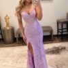 Trumpet/Mermaid Sleeveless Spaghetti Straps Sweep/Brush Train Lace Tulle Prom Dresses