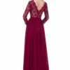 Chiffon Mother Of The Bride Dress A-Line/Princess V-Neck Long/Floor-Length With Lace