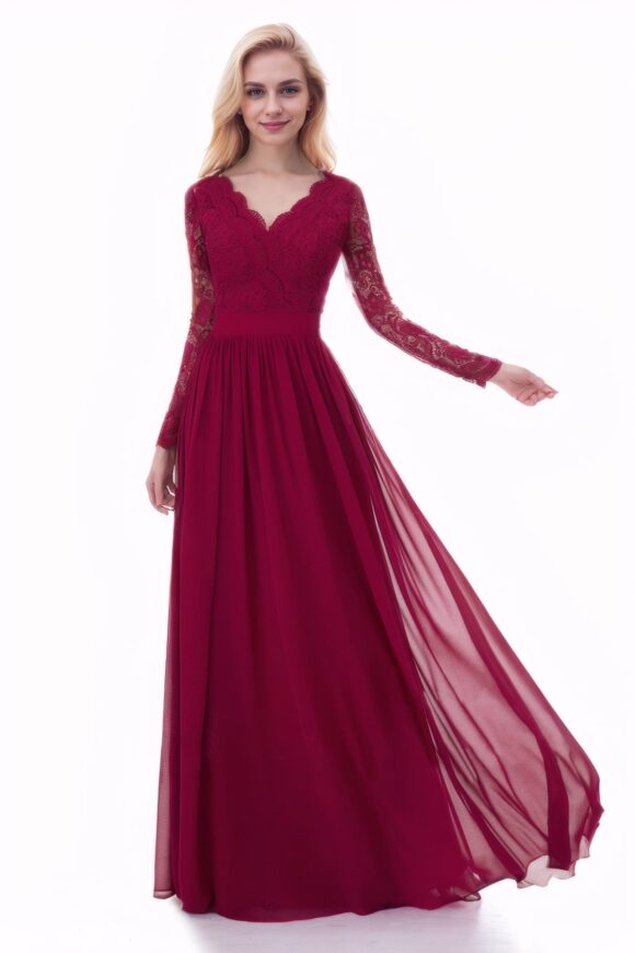 Chiffon Mother Of The Bride Dress A-Line/Princess V-Neck Long/Floor-Length With Lace Chiffon Mother Of The Bride Dress A-Line/Princess V-Neck Long/Floor-Length With Lace