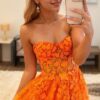 A-Line/Princess Tulle Applique Sweetheart Sleeveless Floor-Length Prom Dresses