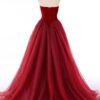 Organza Sweep Train A-Line/Princess Sleeveless Sweetheart Zipper Prom Dress With Pleated