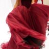 Organza Sweep Train A-Line/Princess Sleeveless Sweetheart Zipper Prom Dress With Pleated