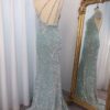 Sheath/Column Sequins One-Shoulder Sleeveless Sweep/Brush Train Prom Dresses