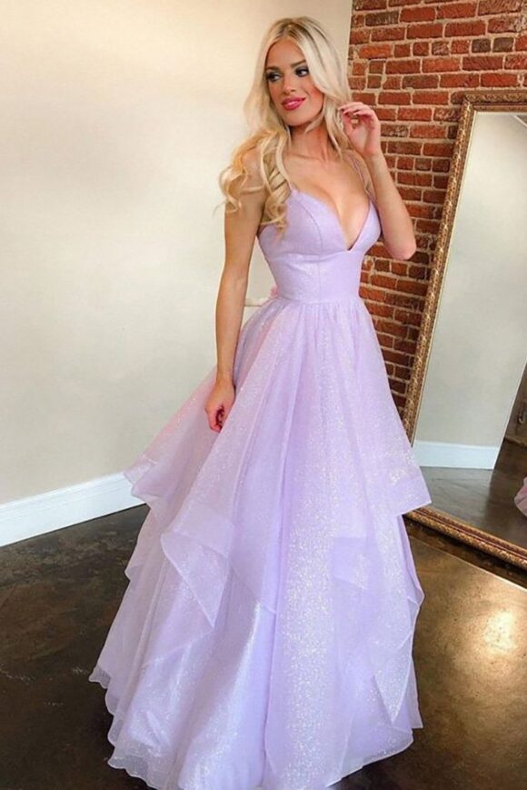 A-line Princess Sweetheart Sleeveless Long/Floor-Length Tulle Sparkling Prom Dress A-line Princess Sweetheart Sleeveless Long/Floor-Length Tulle Sparkling Prom Dress