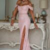 Trumpet/Mermaid Off-the-Shoulder Sequins Sleeveless Sash/Ribbon/Belt Sweep/Brush Train Prom Dresses