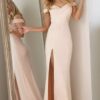 Prom Dresses Sheath/Column Off-The-Shoulder Long/Floor-Length With Side Split