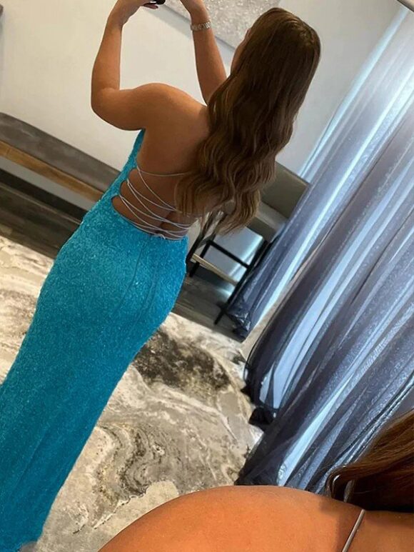 Trumpet/Mermaid Sequins Ruched V-neck Sleeveless Sweep/Brush Train Prom Dresses Trumpet/Mermaid Sequins Ruched V-neck Sleeveless Sweep/Brush Train Prom Dresses