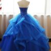 A-Line/Princess Tulle Off-the-Shoulder Sleeveless Applique Floor-Length Prom Dress