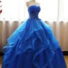 A-Line/Princess Tulle Off-the-Shoulder Sleeveless Applique Floor-Length Prom Dress