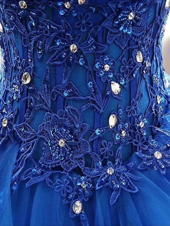 A-Line/Princess Tulle Off-the-Shoulder Sleeveless Applique Floor-Length Prom Dress A-Line/Princess Tulle Off-the-Shoulder Sleeveless Applique Floor-Length Prom Dress