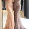 Trumpet/Mermaid Sweetheart Sleeveless Long/Floor-Length Tulle Prom Dresses With Appliqued-0