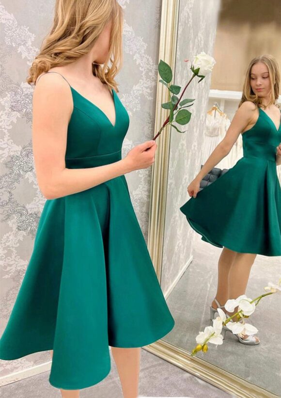 Short A-line Satin Homecoming Dress-0 Short A-line Satin Homecoming Dress-0