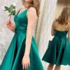 Short A-line Satin Homecoming Dress-631