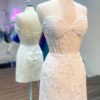 Beaded Sweetheart Lace Short Homecoming Dress-634