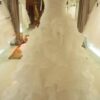 Ball Gown Ruffles Sweetheart Organza Sleeveless Court Train Wedding Dresses-0