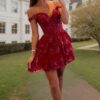 A-line Off-the-Shoulder Short/Mini Tulle Homecoming Dress-769
