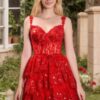 A-line Off-the-Shoulder Short/Mini Tulle Homecoming Dress-0