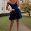 A-line Off-the-Shoulder Short/Mini Tulle Homecoming Dress-771