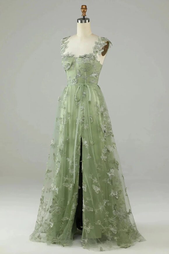 A-Line/Princess Sleeveless Halter Floor-Length Applique Lace Prom Dresses A-Line/Princess Sleeveless Halter Floor-Length Applique Lace Prom Dresses