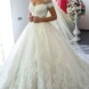 Ball Gown Off-the-Shoulder Sleeveless Sweep/Brush Train Lace Tulle Wedding Dresses-0