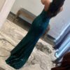 Sheath/Column Sequins Halter Sleeveless Sweep/Brush Train Prom Dresses