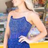Prom Dress 2025 Gold Lace Sequins Mermaid Strapless Long Formal Dress
