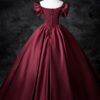 A-Line/Princess Satin Floor Length Formal Prom Dress, Off the Shoulder Prom Gown