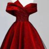 A-Line/Princess Satin and Black Tulle Long Formal Prom Dress Off the Shoulder Ball Gown