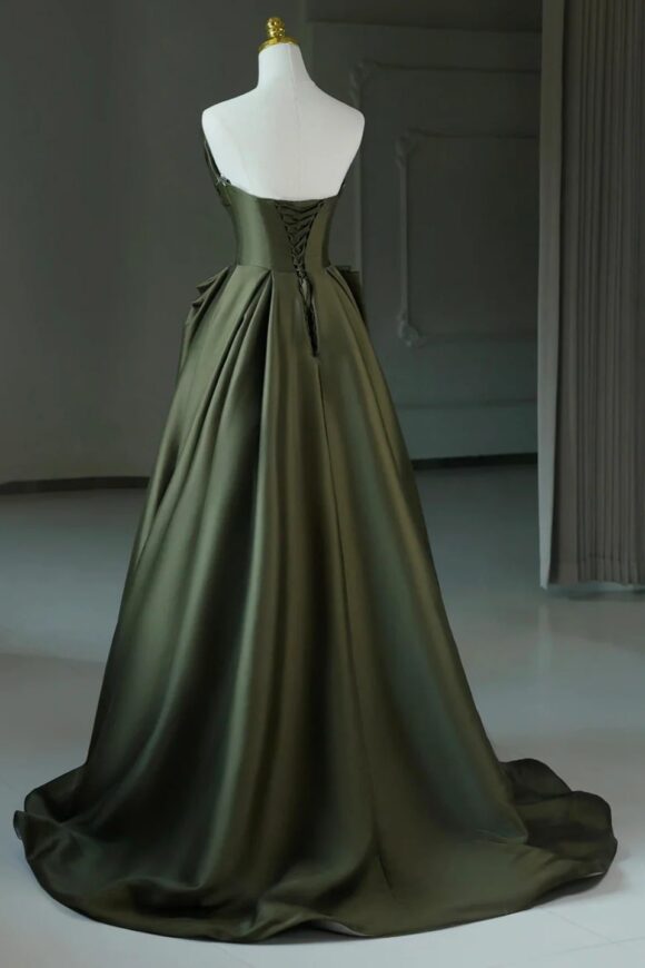 A-Line/Princess Satin V-Neck Long Prom Dress Strapless Formal Evening Dress A-Line/Princess Satin V-Neck Long Prom Dress Strapless Formal Evening Dress