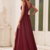 A-Line/Princess Chiffon V-neck Sleeveless Floor-Length Bridesmaid Dresses